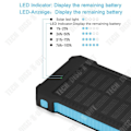 Miniatyrbillede 4 af 4: TD Bank Solenergi Td Kapacitet 12 000 Mah Lithiumion Polymer Battericeller Solopladningsfunktion USB-stik