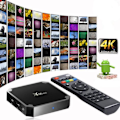 Pikkukuva 1 / 4: TV-Box TD® Android 9 2G+16G IPTV-Android TV Mini Smart TV - Laite, 4K HD/3D/2.4GHz WiFi Multimeedia Soitin HDMI-liitännällä