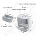Miniatyrbild 3 av 4: Pappersdispenser - Plastiska toaletter WC/ Vattentät toalettpappershållare / Rullhållare / Pappersstöd WC/ Badaccessoar