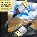 Miniatyrbild 2 av 4: TD Display Port Kabel 1,5M 1,4 DP Kabel Audio Video HDR Kabel 8K 60Hz 4K 144Hz 2K 165Hz Display Port DP Kabel för PC grafikkort