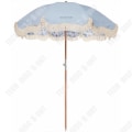 Miniatyrbillede 1 af 4: TD® Strandparasol med kvaster med solbeskyttelse og bølget haveparasol til udendørs brug, vandafvisende ved havet