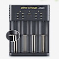 Miniatyrbild 4 av 4: Batteriladdare - TD - 4 platser - Överbelastningsskydd - LED display - USB
