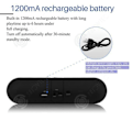 Miniatyrbillede 2 af 4: INN Bærbar Bluetooth Højttaler Bluetooth 5.0 Trådløs 12 Timer Batterilevetid Stereo HD - Sort