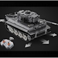 Miniatyrbild 3 av 4: C61071 Tigertank från andra världskriget Elektrisk fjärrkontroll Bilbyggstenar monterade små partiklar Pojke