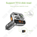 Pikkukuva 2 / 4: TD® AUTON KIT FM-lähetin Bluetooth-musiikkisoitin USB-lataus - Langaton Bluetooth -kit 2 USB 1 SD-portti - Autotarvikkeet