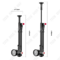 Miniatyrbillede 4 af 4: TD® Cykelpumpe Bærbar cykelpumpe Til alle cykler Tryk 300PSI Cykelpumpe med multifunktionelt manometer
