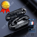 Miniatyrbild 1 av 4: TD® Bluetooth-hörlurar Intelligent brusreducering Bluetooth V5.1 trådlös laddningsheadset Touch Design Vattentät design