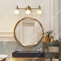 Miniatyrbillede 2 af 4: TD® Miroir foran nordisk lys LED i fuld kobber til badeværelse, badeværelsesspejl, skab, makeup-lampe, frisør.