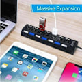 Miniatyrbillede 4 af 4: TD® Hub USB2.0 med uafhængig switch HUBUdvidelsesfordeler 7 bits Hub USB 7 hulrum