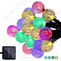 Miniatyrbillede 2 af 4: TD® Dejul særskilte juletilbehør 6m 30 LEDs solcelle lyskæde boblestil dekoration lampe nytår - Julelys (farve)