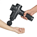 Miniatyrbillede 2 af 4: Massagepistol - Professionel - Kulstofsort - LCD-skærm - 30 Hastigheder - Trådløs Kolsvart