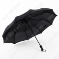 Miniatyrbillede 1 af 4: TD® 10 os automatisk paraply med tre fold, unisex reklameparaply, foldbar forretningsparaply, sort solparaply.