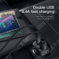 Miniatyrbillede 2 af 4: TD® USB biloplader til cigaretlighter til håndfri telefon FM-transmitter bilkit med Bluetooth LCD MP3-afspiller