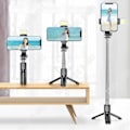 Miniatyrbillede 4 af 4: TD® Mobiltelefon skønhed kontor foldbar bluetooth selfie stik lys fyldning mini vibro bærbar stativ til live.
