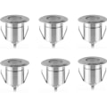 Pikkukuva 1 / 4: Upotettava LED-spottilamppu Ulkovalaistus Terassille Puutarhaan Polulle Portaille Patio 1w COB (6 kpl) Lämmin valkoinen