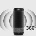 Miniatyrbillede 4 af 4: Trådløs Bluetooth højtaler med lys, cylindrisk udendørs subwoofer med RGB-farver.