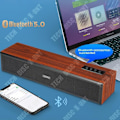 Pikkukuva 4 / 4: TD® Puhelimen pöytäkaiutin bluetooth langaton pitkäbändinen retro puusta valmistettu.