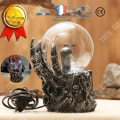 Miniatyrbillede 1 af 4: TD® Dekorativ lampe med kranium og håndmotiver, lynlignende lys effekt, statisk Halloween, rød ionbold
