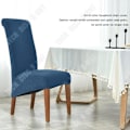 Miniatyrbild 2 av 4: Stolöverdrag - TD® - Sleighback-stol - Utan - Högt ryggstöd - Elastan Polyester Blå