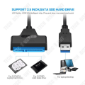 Miniatyrbillede 4 af 4: Easy Drive USB-kabel til SATA 2,5/3,5 tommer harddisk Installation uden harddisk Plug and Play Højhastighedsoverførsel