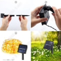 Miniatyrbild 4 av 4: TD® Solar String Lights Julgran Utomhus LED Inomhusdekoration Belysning Banner Ljusstyrka Färg Lång Varm Vit
