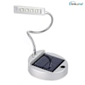 Miniatyrbillede 1 af 4: Kontorlampe - Solenergi - 4 LED'er - Foldbar - Variabel Intensitet - Grå Metal