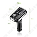 Miniatyrbillede 2 af 4: TD® FM Transmitter Modulator Stort skærm Bluetooth roterende MP3 Musikafspiller med dobbel USB 3.4 A oplader