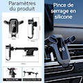 Miniatyrbillede 2 af 4: Støtte til bil - TD® - Induktionsoplader - Windshield montering - Multi-overflade - Rotérbar