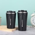Miniatyrbild 3 av 4: Isolerad kaffemugg - TD® - 510 ml - Rostfritt stål - Värmeisolering - Läcksäker Svart