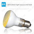 Miniatyrbillede 3 af 4: TD® Aquariumlampe til reptiler UVA nat varme soludskifter opvarmning dyr belysning sol varme lys glas lille