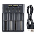 Miniatyrbild 1 av 4: Batteriladdare - TD - 4 platser - Överbelastningsskydd - LED display - USB