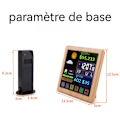 Miniatyrbild 2 av 4: TD® Multifunktionell väderklocka Trådlös väderdisplayindikator Temperatur Luftfuktighet Digital utomhusväderbelysning