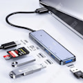 Miniatyrbillede 3 af 4: TD® Hub USB3.0 ultraslank datakoppler med 6 porte og 30CM forlængerkabel, der passer til bærbare computere og USB-nøgler.