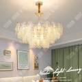 Miniatyrbillede 2 af 4: TD® Luksuriøs krystal lys fransk lys enkel soveværelseslampe moderne glas stue lampe 50cm