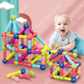 Miniatyrbild 3 av 4: TD® Early Education Variety Magnetic Stick Building Blocks Intelligence Development 64st färglåda