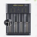 Miniatyrbillede 1 af 4: HTBE® Li-ion batteri med 4 pladser AA Ni-MH 1,2 V USB 2A interface oplader Intelligent Li-ion batteri oplader