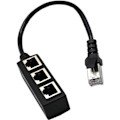 Miniatyrbillede 1 af 4: Ethernet RJ45 fordelingskabel, RJ45 1 han til 3 x LAN Ethernet netværksfordelingskabel med hunport egnet