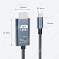 Pikkukuva 4 / 4: TD Kaapeli 2M HD 4K 60Hz kaapeli mobiililaitteille ja tietokoneille PVC-kaapeli usb c:stä usb c:hen TypeC-kaapeli