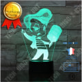 Miniatyrbillede 1 af 4: TD® Dekorativ USB Dreng 7 Farver Fjernbetjening Optisk Illusion Natlampe 3D Visualisering Tabel Lamper til Kontor 3D Glow LED La
