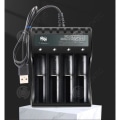 Miniatyrbillede 2 af 4: INN® Lithiumbatterioplader 3,7 V med 4 pladser til nikkel-cadmium batteri 1,5 V USB fire uafhængige opladningsstøtter