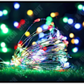 Miniatyrbild 4 av 4: TD® batteridrivna LED-slingor 10 meter 100 lysdioder Flerfärgad belysning med 8 lägen fjärrstyrd för trädgårds julbröllopskväll