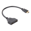 Miniatyrbillede 4 af 4: INECK® HDMI 1 han til Dobbelt HDMI 2 hun Y kabel splitter adapter til LCD LED HD TV