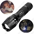 Miniatyrbillede 1 af 4: TD® Stærk lysbærbar udendørs genopladelig LED lommelygte i aluminium legering med teleskopzoom