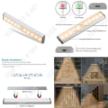 Miniatyrbillede 2 af 4: TD® 1 stk bevægelsessensor lampe, 10 LED skabs lampe, USB genopladelig LED natlampe, trappe lampe - varmt hvid