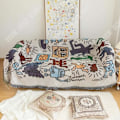 Miniatyrbillede 2 af 4: TD® Nordisk sofaovertræk sofaovertræk sofa håndklæde graffiti mestersofa unik tæppe dekorativt pynt