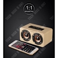 Pikkukuva 3 / 4: TD® Mini kaiutin tyylillä stereo bluetooth langaton kaiutin PC:lle, autoon, iPhonelle keltainen puutyyli korkea määritelty