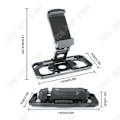 Miniatyrbillede 2 af 4: TD® Støtte til mobiltelefon og tablet Sæt med 3 dele Foldbart design Antiglid Multifunktionel tabletholder
