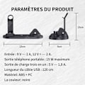 Miniatyrbillede 4 af 4: TD Trådløs oplader induktionsoplader hurtig trådløs 6-i-1 hurtig trådløs ladestation magnetisk kompatibel sort