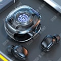 Miniatyrbild 2 av 4: TD® Trådlösa Bluetooth-hörlurar Bluetooth 5.3 Transparent fack Smart digital display Brusreducering Hörlurar