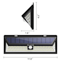 Miniatyrbillede 2 af 3: TEMPSA 118LED solcellelampe med fjernbetjening til udendørs havevandtæt PIR-bevægelsessensor